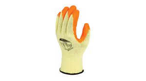 Protective Gloves, Latex / Polycotton, Glove Size 10, Orange / Yellow, Pack of 144 Pairs